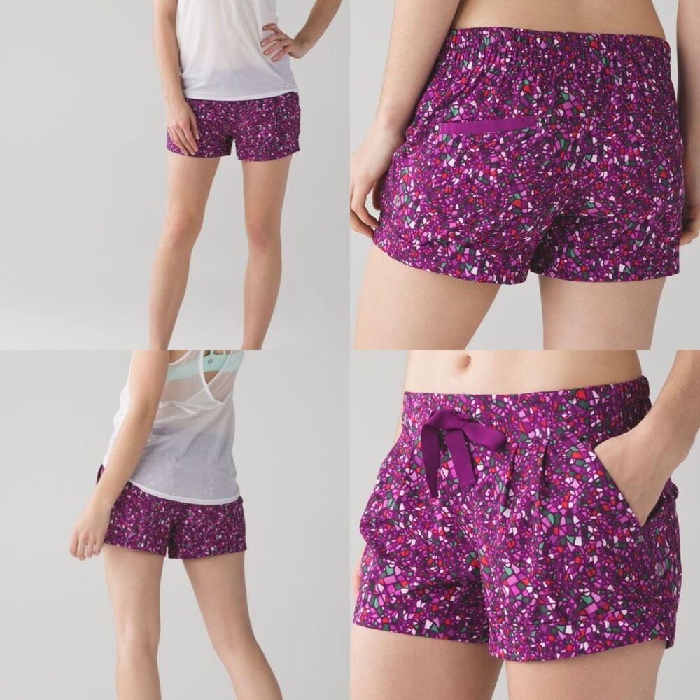 Lululemon Spring Break Away Short Paradise Camo Multi size 6